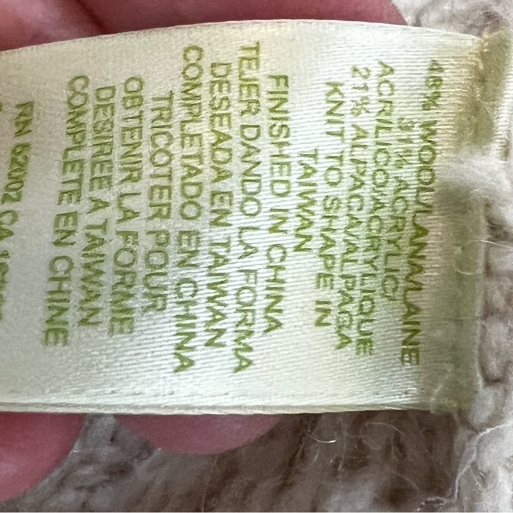 Sigrid Olsen Longline Wool Blend Sweater Duster Cardigan fisherman Cream M - Picture 11 of 11